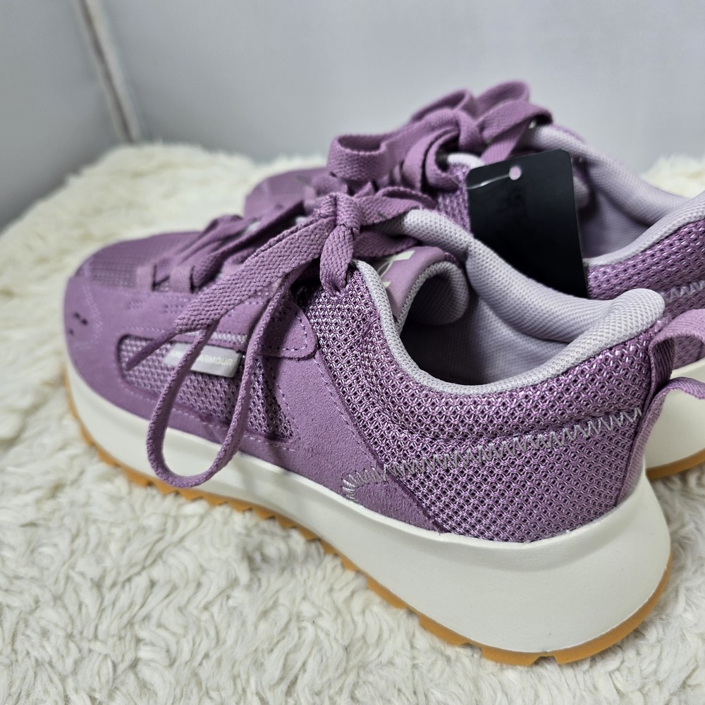 Under Armour Street Mirage Shoes Women's Size 6 Purple Suede Traction Utility - Picture 4 of 12
